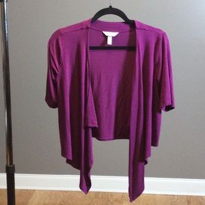 S Soma fuchsia purple waterfall drape lounge wrap